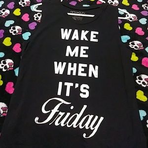 Wake Me When Its Friday muscle tee